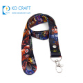 Free sample custom polyester sublimation printing japanese anime cartoon character lanyard